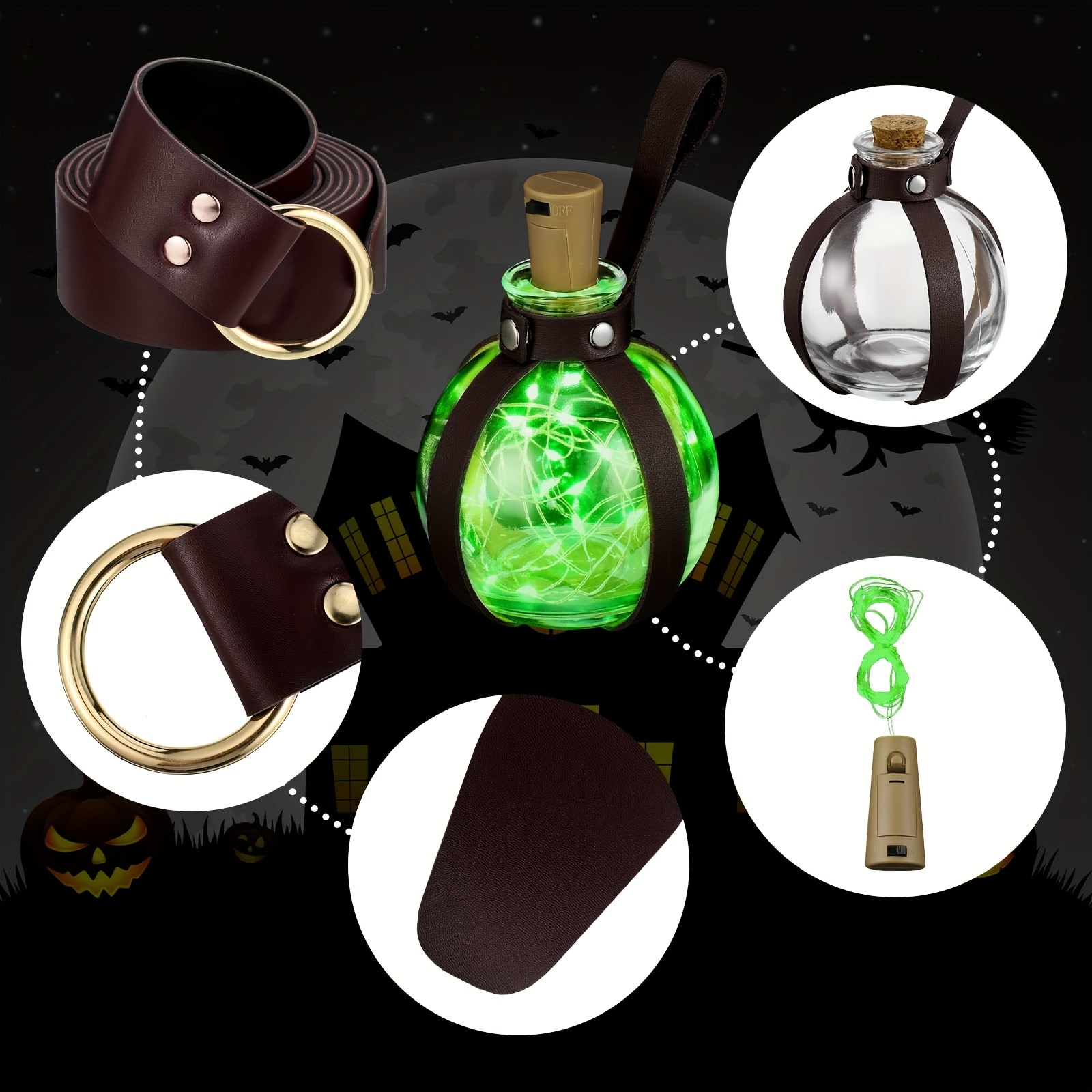Potion Bottles With Cork Cosplay Accessories Halloween - Temu Mexico