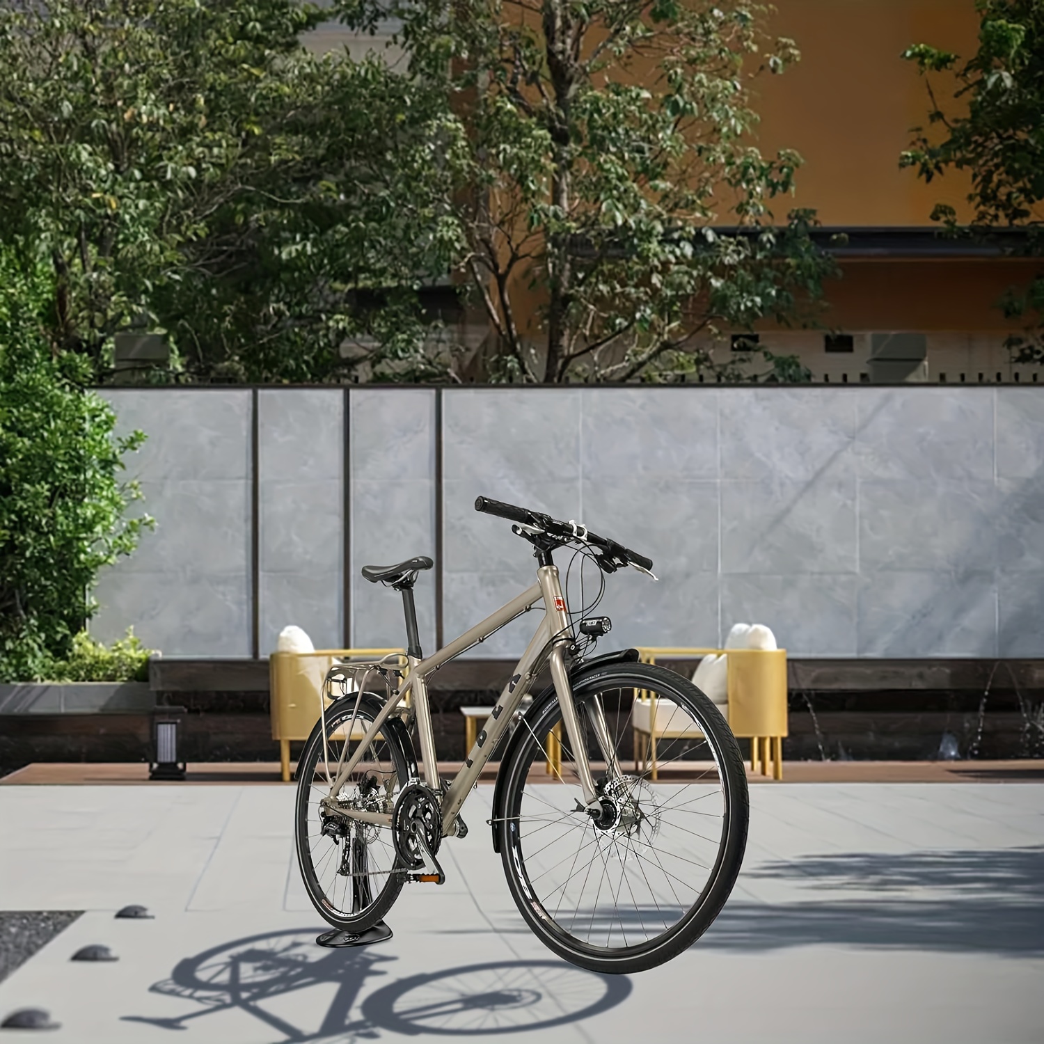 1pc Bicycle Parking Stand, Bicycle Floor Type Hub Mount Parking Rack,  Lightweight Plastic Bike Stand Floor