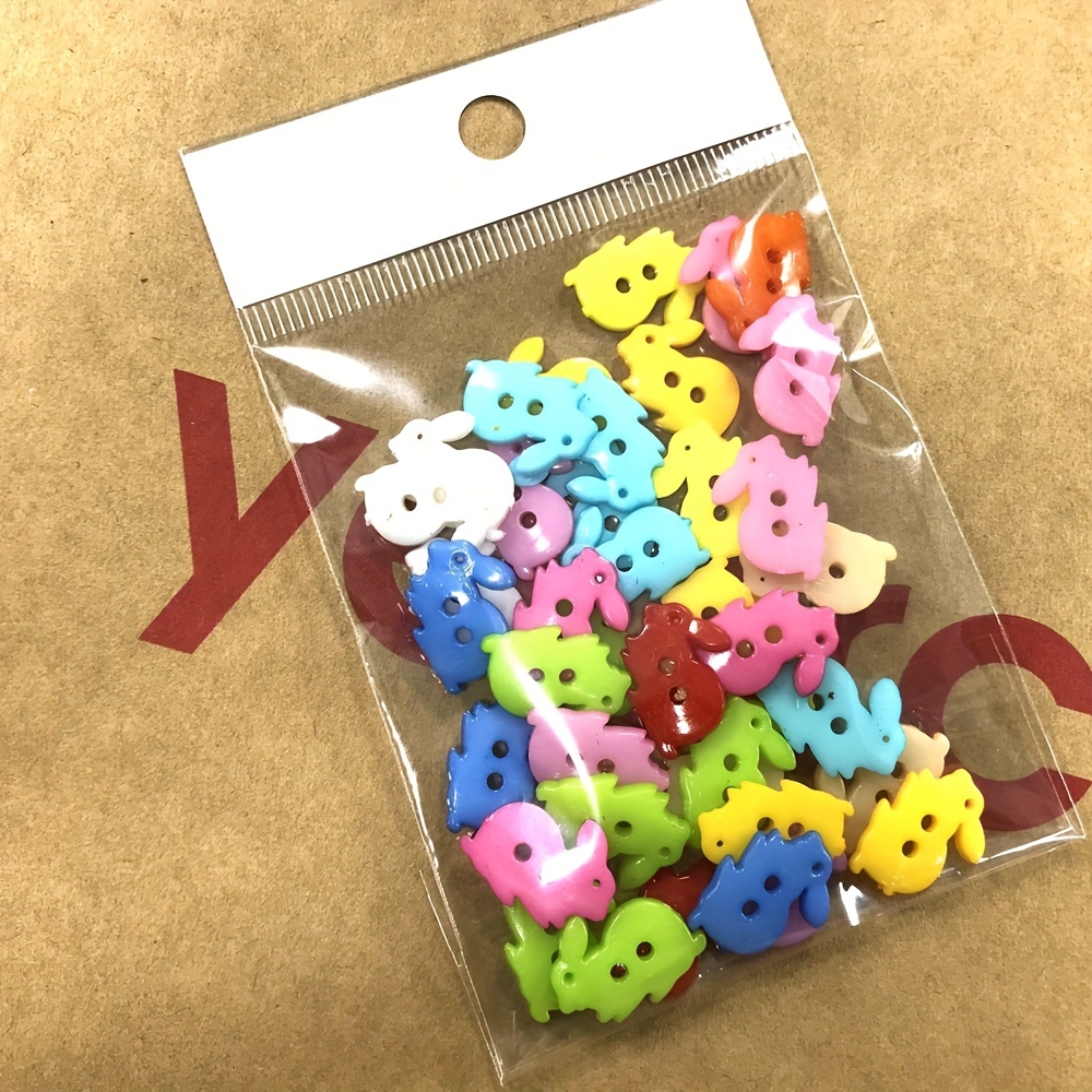 Double Eye Plastic Buttons Colorful Small Buttons Diy Crafts - Temu