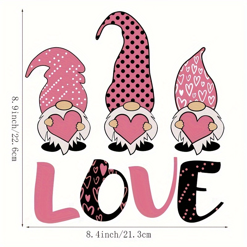 Vinyl Iron Stickers Clothes Watercolor Valentine's Day Love - Temu