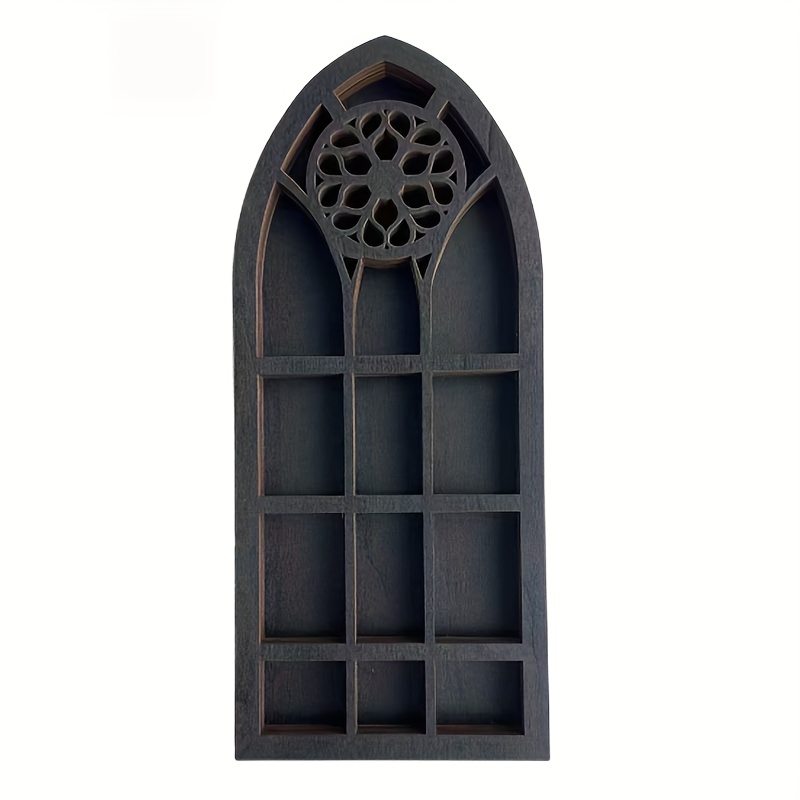 Gothic Floating Shelves Boho Wall Mounted Decor Black - Temu
