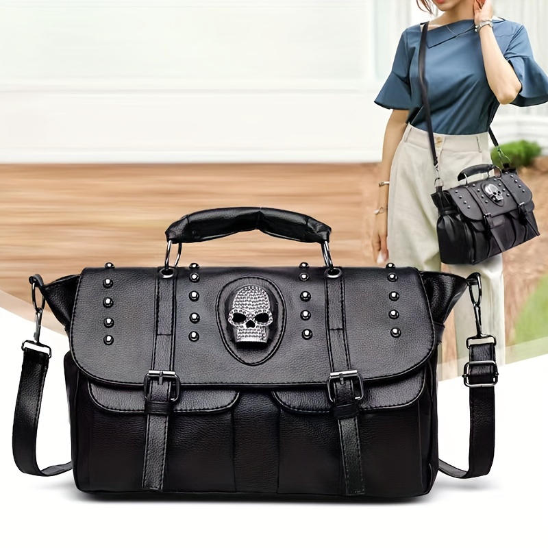 Gothic Skull Crossbody Bag, Dark Novelty Shoulder Bag, Halloween Horror  Handbag & Purse For Women - Temu