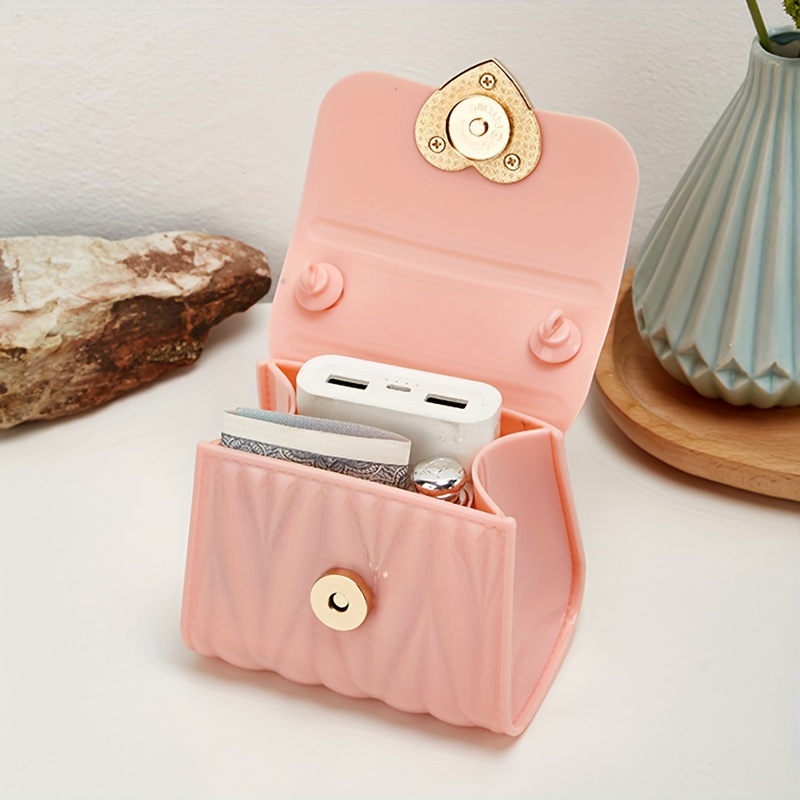 Elegant And Cute Fashion Mini Bag, Pvc Handheld Bag With Love Decoration  For Girls, Used For Party And Holiday Gifts - Temu