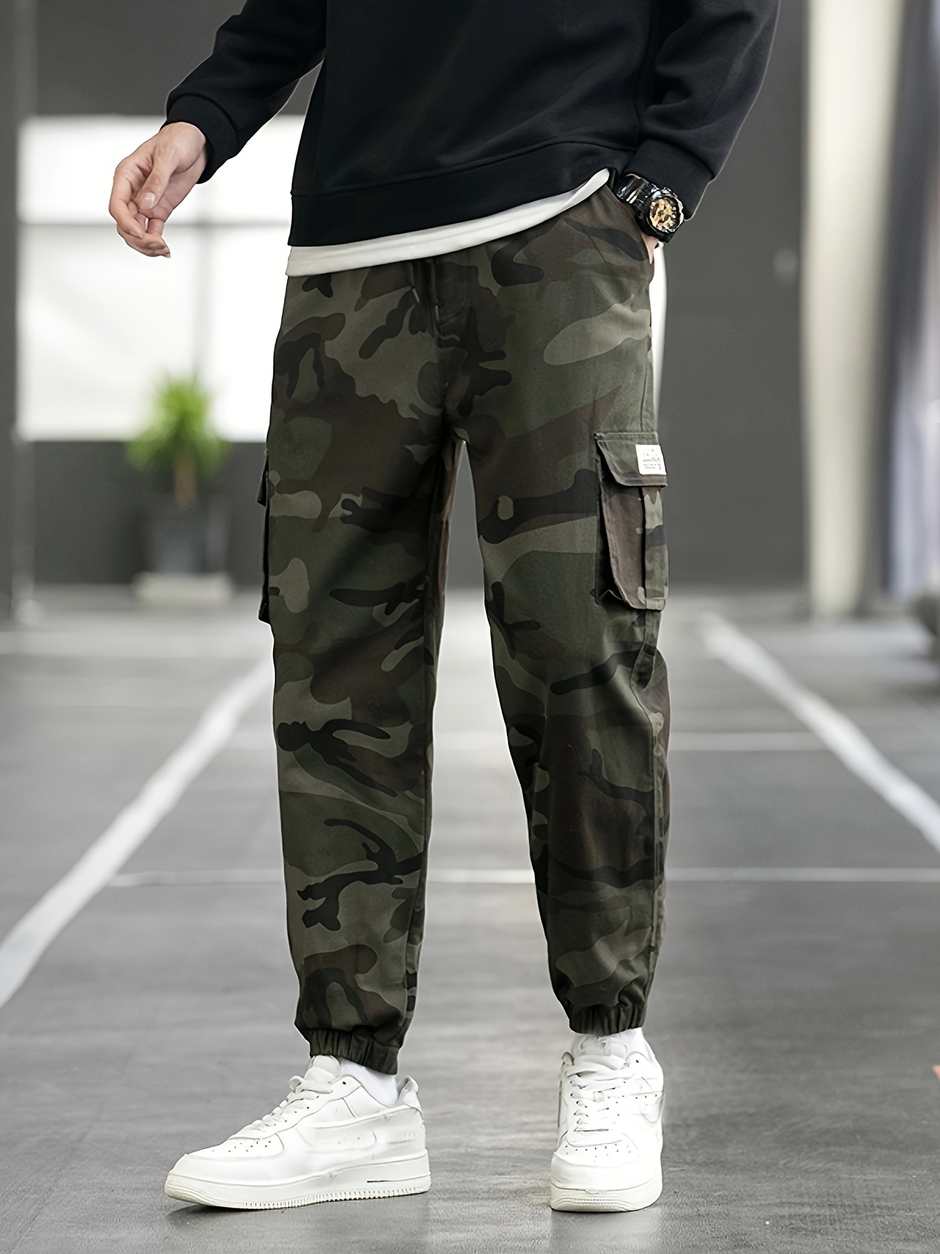 Pantalones cargo militares para hombre, estilo cargo, estilo militar,  camuflaje, combate, trabajo, con 6 bolsillos