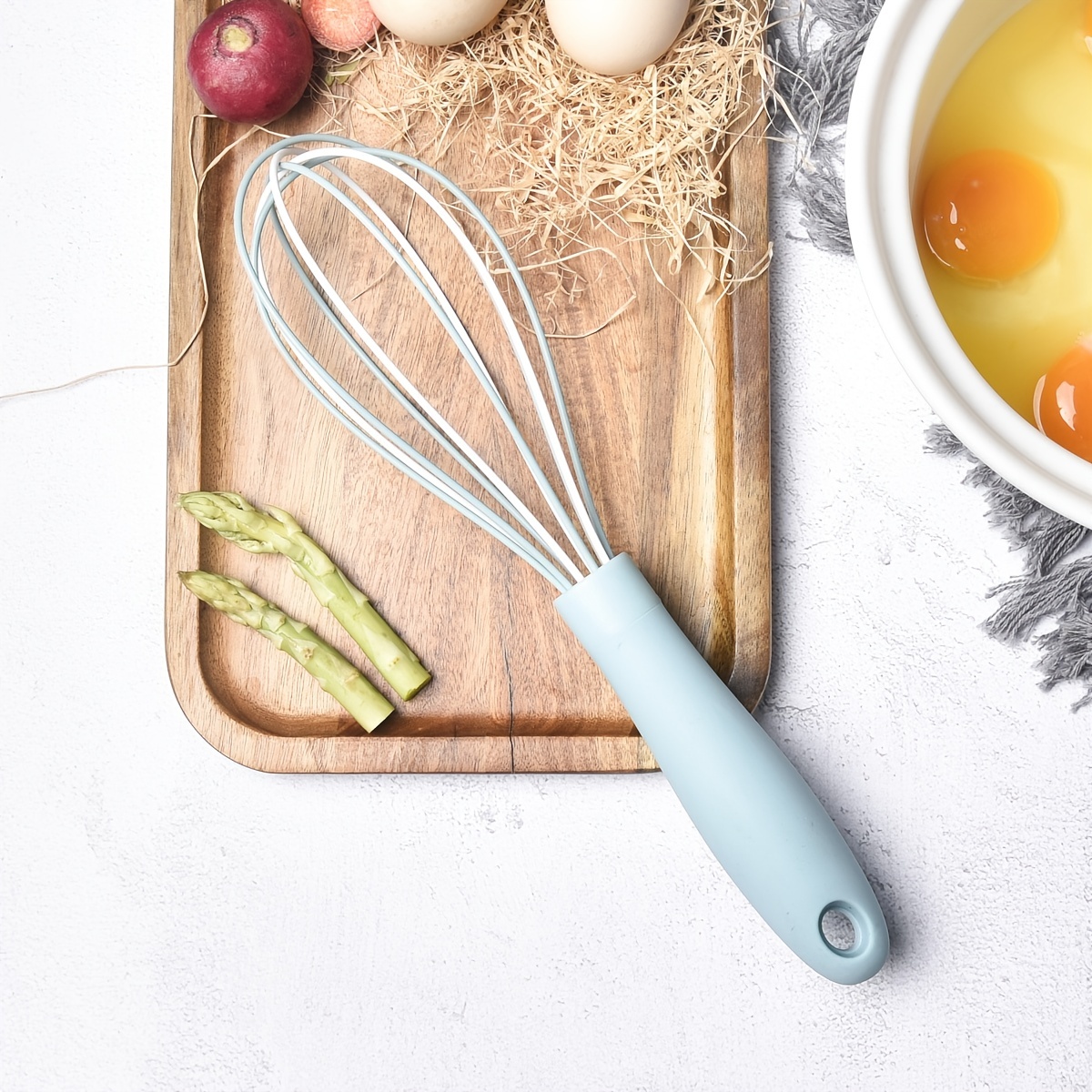 Whisk With Solid Wood Handle, Kitchen Mini Stainless Steel Egg Beater, Milk  Whipper Wire Whisk For Blending, Whisking, Beating, Or Stirring, - Temu