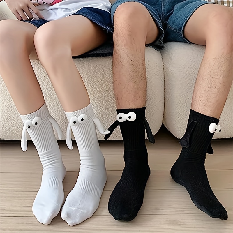 Couple Holding Hands Sweat-absorbing Cotton Socks