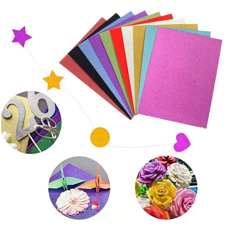 10 Sheets/bag 20X30 Cm Glitter Foam Paper Sparkles Paper for Kid's