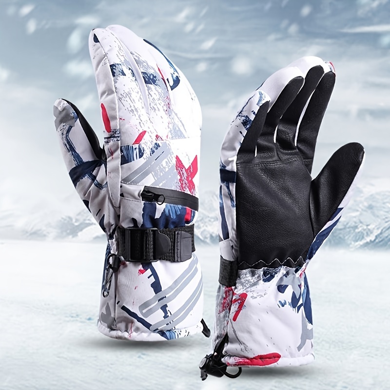 Halatua Guanti da sci invernali da uomo, guanti da snowboard in nylon  antivento con funzione touch finger – guanti termici invernali da neve per  donne, uomini, adulti : : Moda