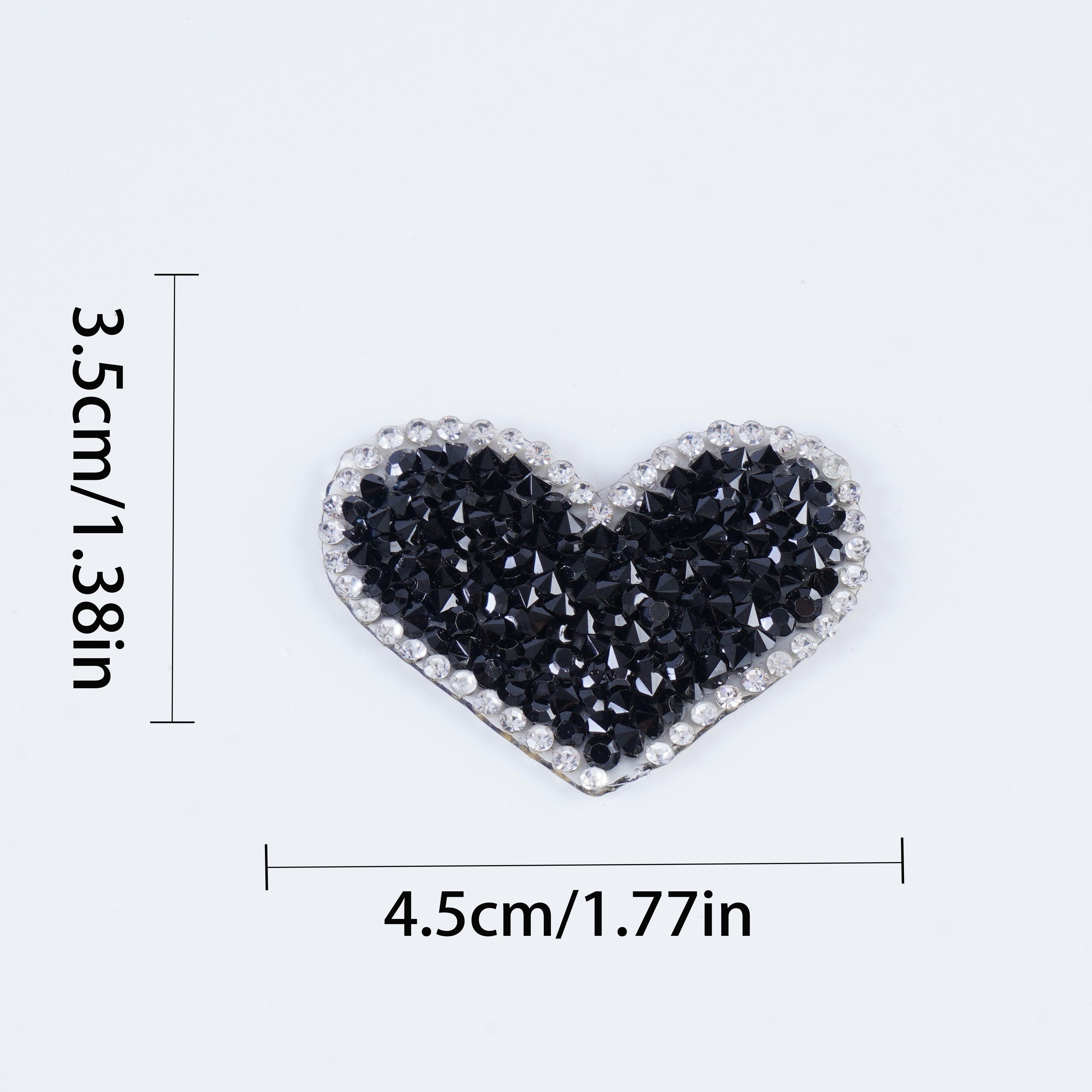 Black Pentagram Love Beautiful Rhinestone Applique - Temu