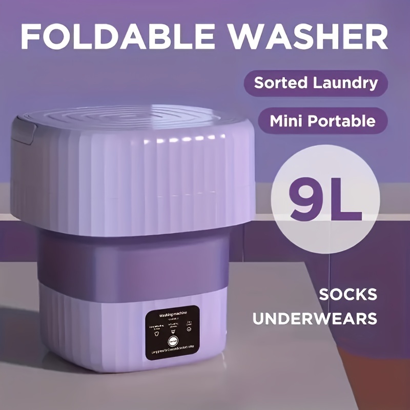 8L Foldable Mini Washing Machine: Fully Automatic Portable & Compact For  Baby & Toddler Clothes, Underwear, Panties & Socks!