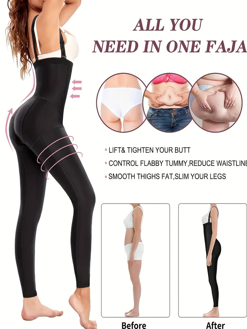 Fajas High Waist Shapewear Tummy Control Shaping Body Shaper Slim Pants  Bodysuit