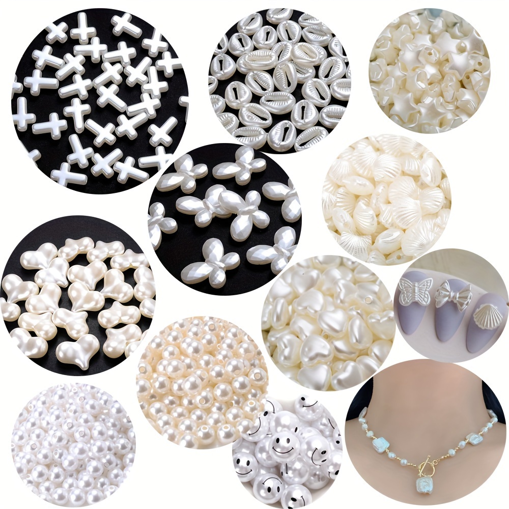 Imitation White Pearl Spacer Beads Jewelry Making Diy - Temu Philippines