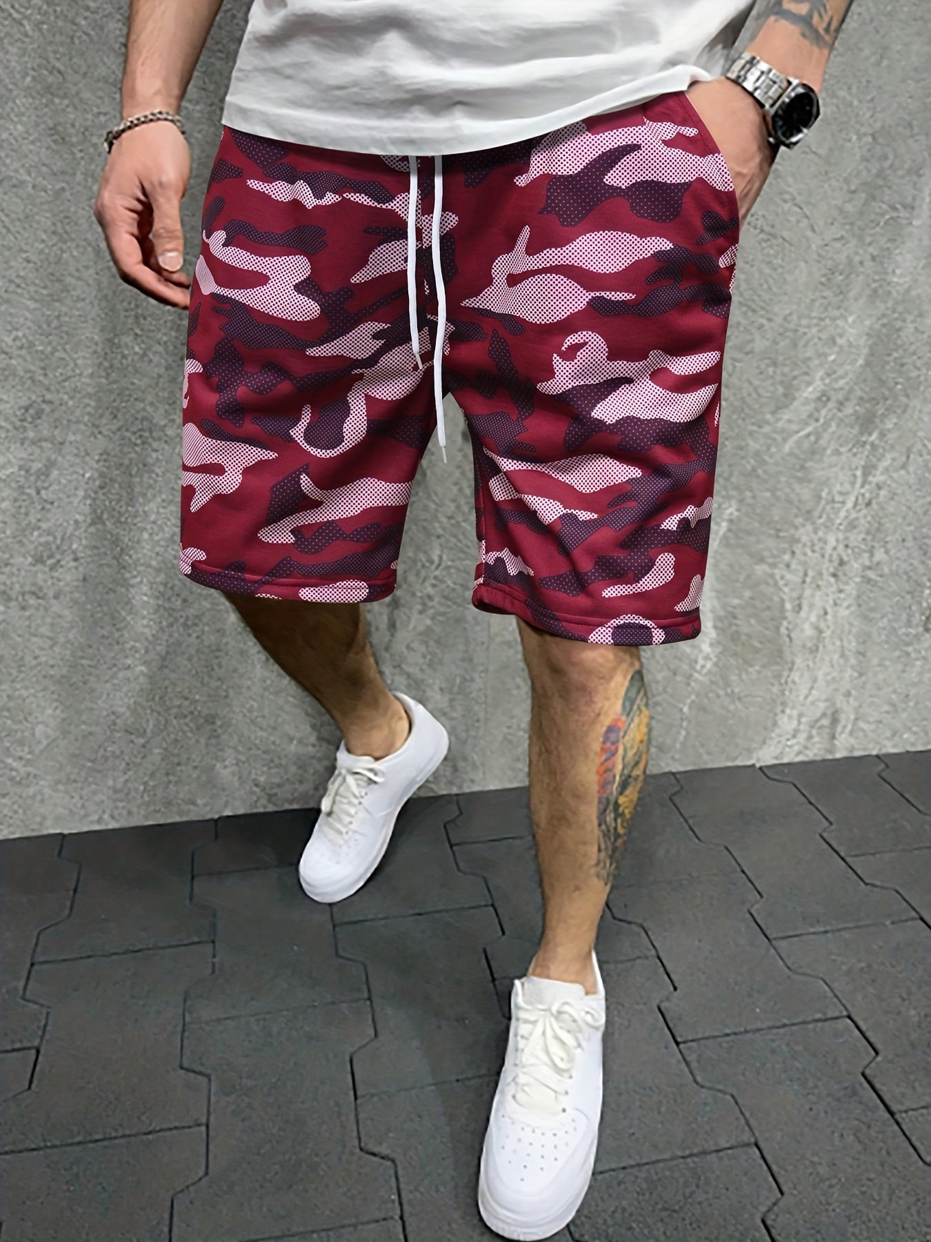 Men Camouflage Shorts - Temu