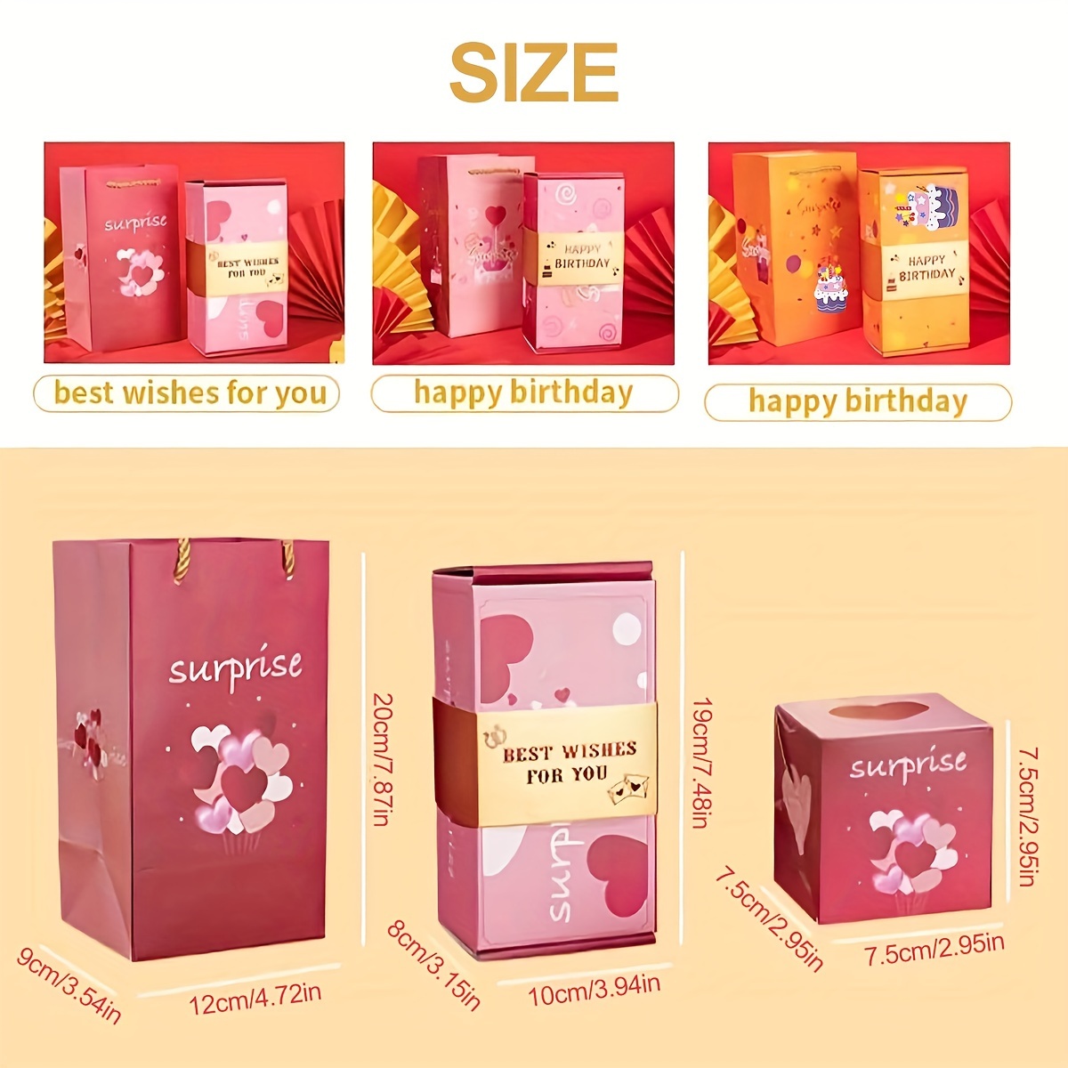 Explosion Gift Box Money Explosion Gift Box With Confetti Cash Surprise  Gift Box for Birthday Anniversary Valentine Proposal