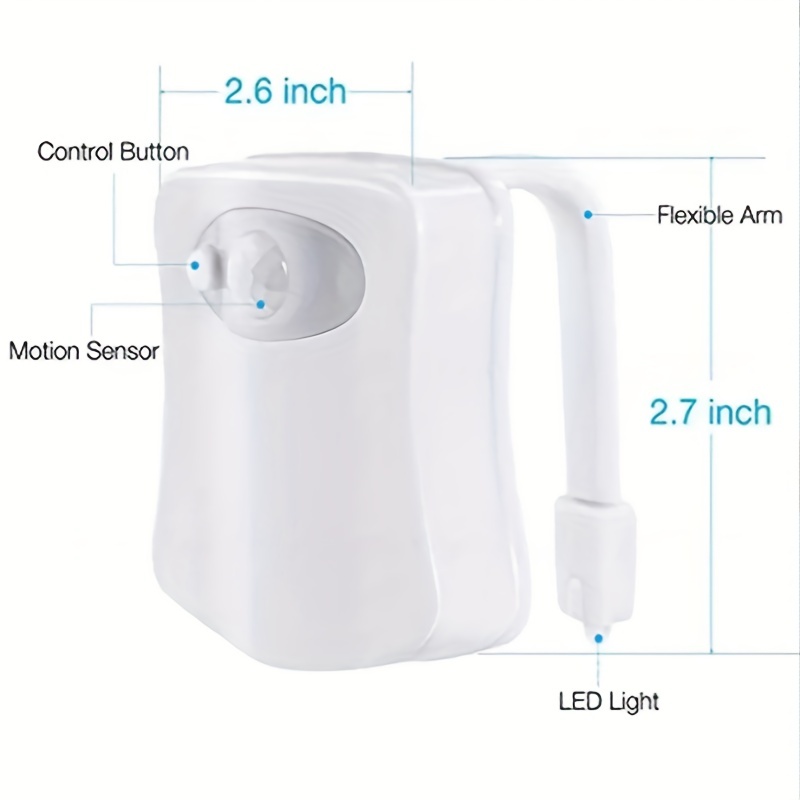 Toilet Night Light, Motion Sensor LED Night Lights, 8 Colors Changing  Toilet Bowl Night Light for Bathroom Washroom, Perfect Detection-Fits Any  Toilet