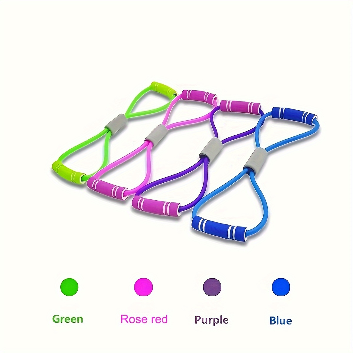 8-Character Resistance Band Puller for Yoga Training