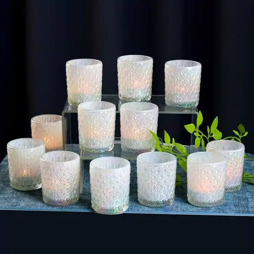 Empty Selenite Candle Jars Crystal Candle Vessel Decorative Selenite Candle  Cup Decorative Candle Jars Candle Holders Unique Gift Elegant 