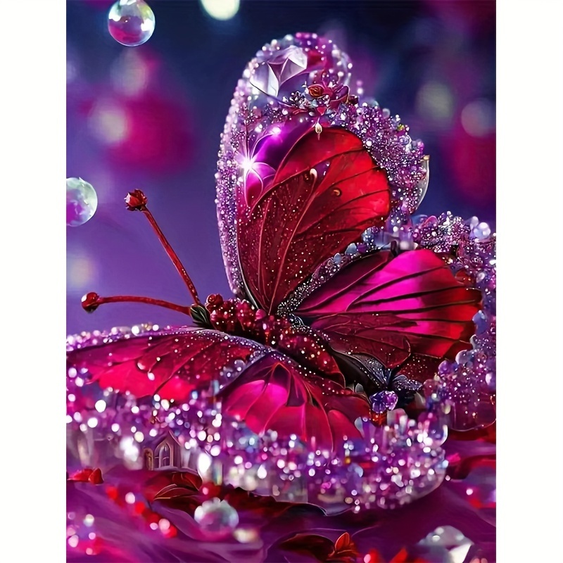 

1pc 5d Diamond Painting Set Butterfly Pattern Diy Diamond Painting Frameless Home Decoration Gift 20*30cm/7.87in*11.81in