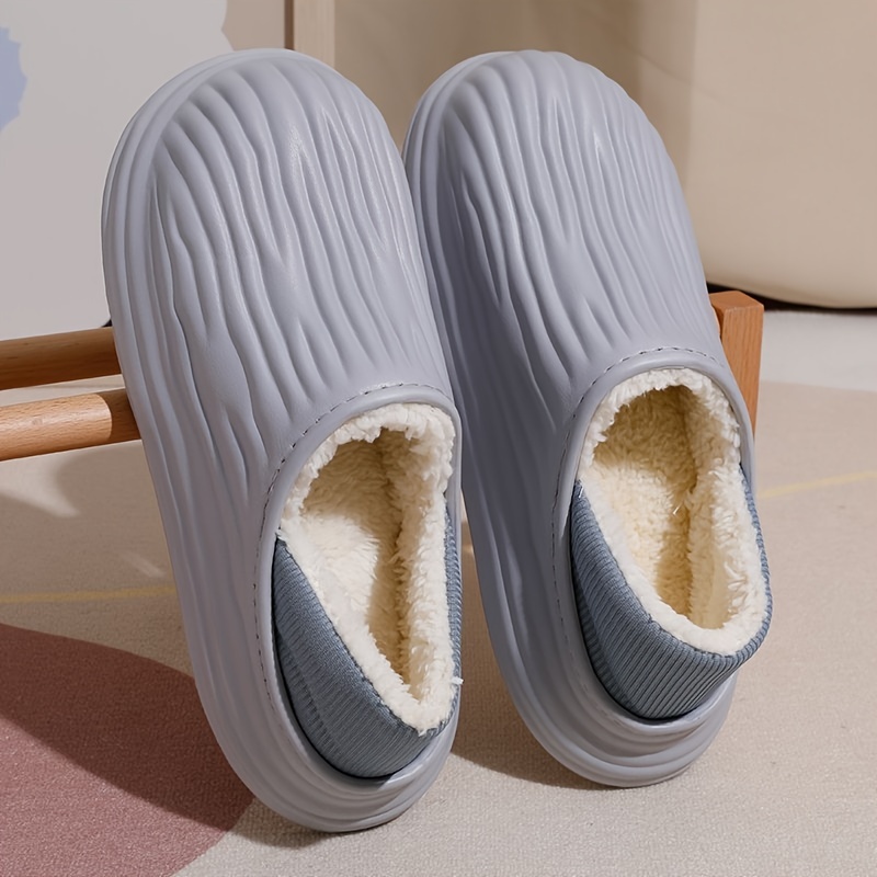 Cozy Waterproof House Slippers Anti-skid Slip-on Shoes Indoor For