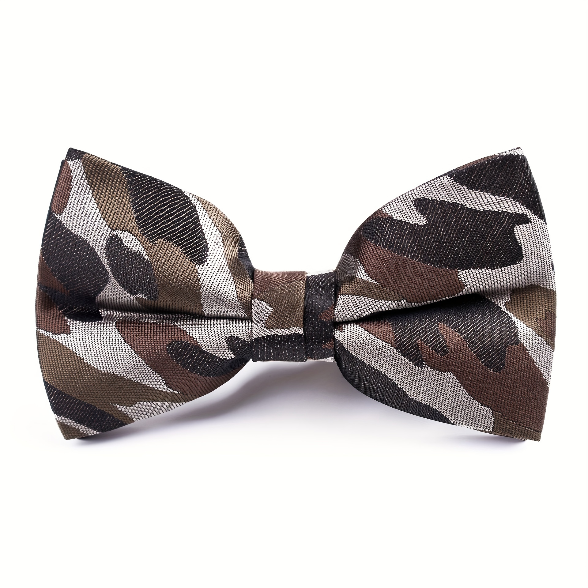Men's Plaid Diagonal Stripe Bow Tie
