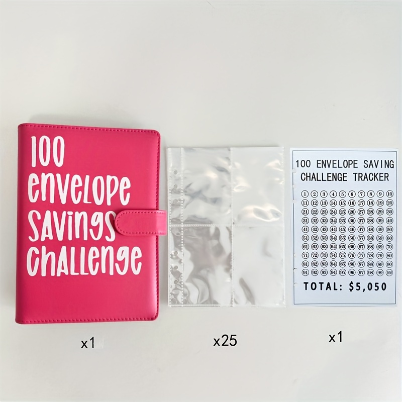100 Envelope Challenge Binder 100 Envelope Challenge Binder - Temu Italy