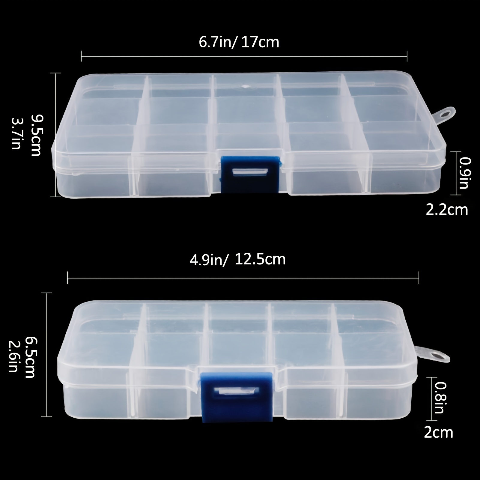 Large Clear Plastic Storage Box Organizer With Adjustable Dividers For  Jewelry, Beads, Tools, Craft Accessories And Other Small Items Sorting  Storing - Temu New Zealand