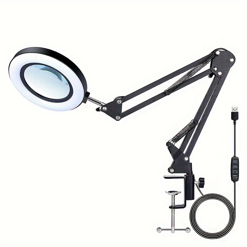 Table Magnifying Glass With Light - Temu