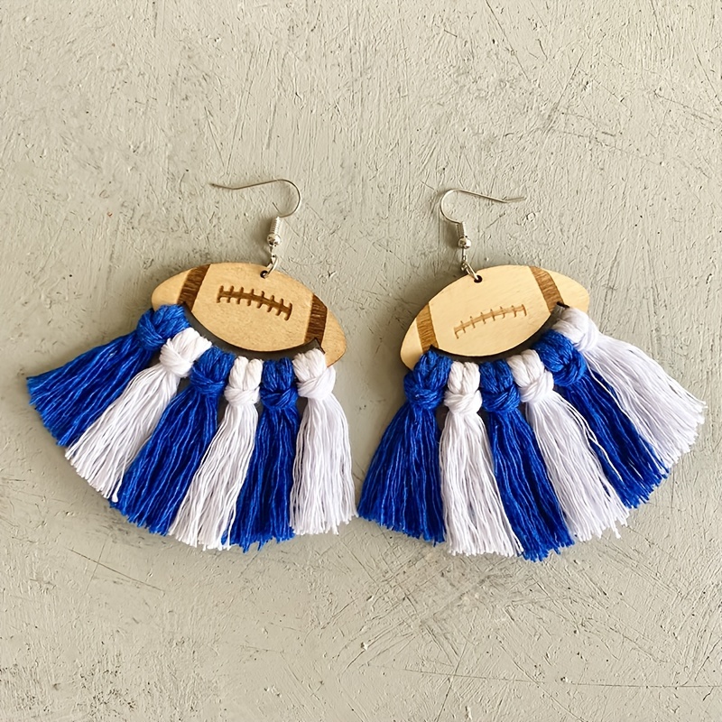 Football on sale shaped earrings