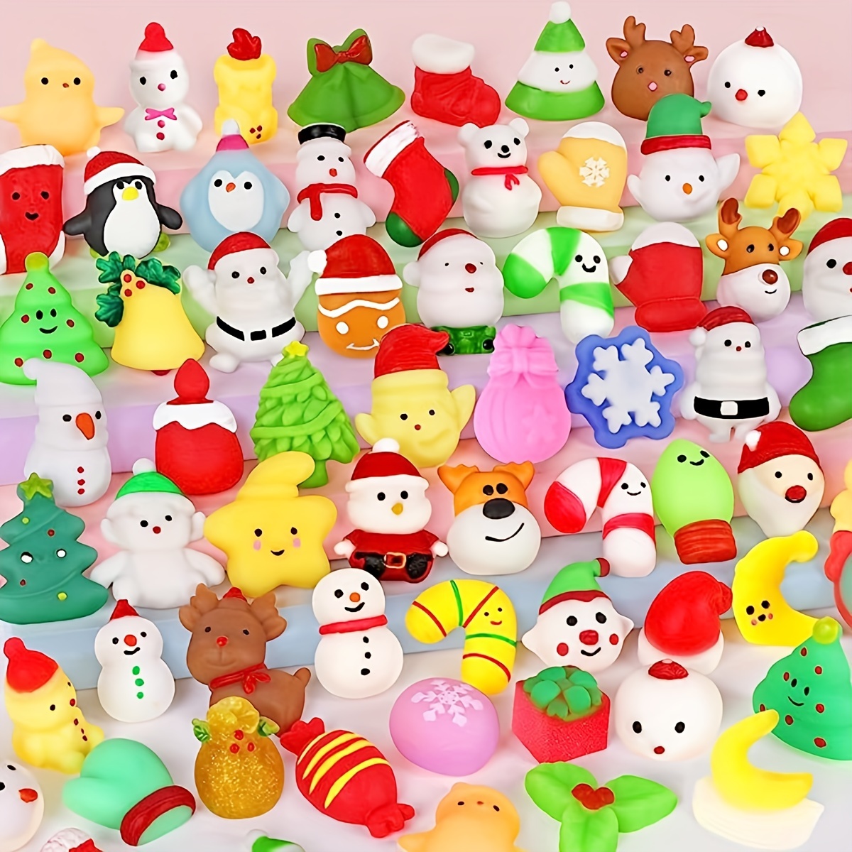 Cheap 50PCS Mochi Squishy Squeeze Toys Mini Animal Anti-stress Toys Party  Favors Stress Relief Toys Packs