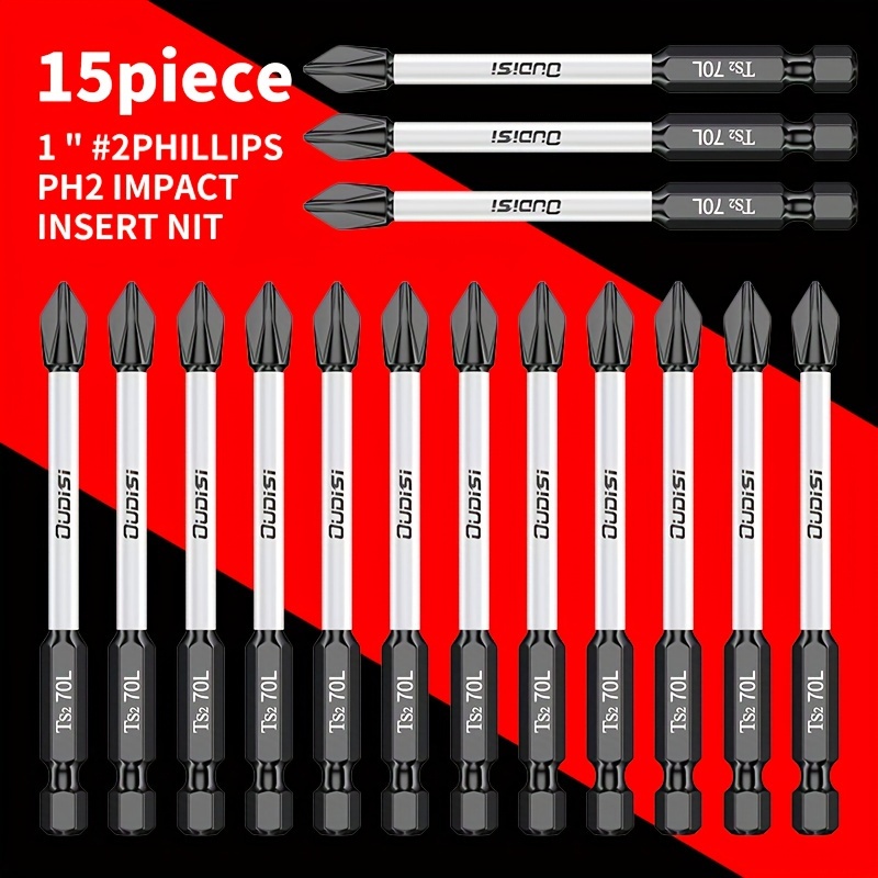

8pcs 70mm S2 Impact Of Electric Screw Batch Bits, Longer Strong Magnetic Anti-skid Drill Bits Set