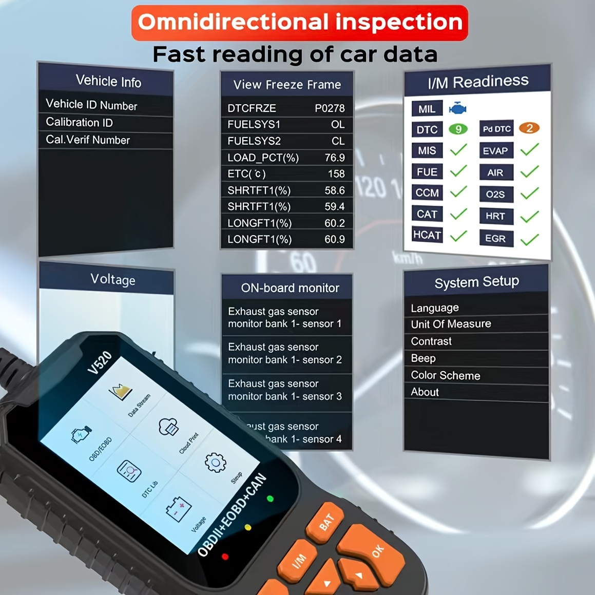 NEXPOW OBD2 Scanner - Car Code Reader - Diagnostic Tool for Check Engine  Light - Car Scanner for All Vehicles Since 1996 