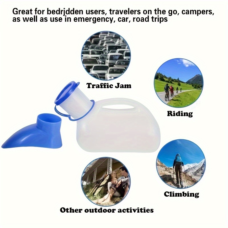 Unisex Urinal With Lid PE Urinal For Outdoor Emergency