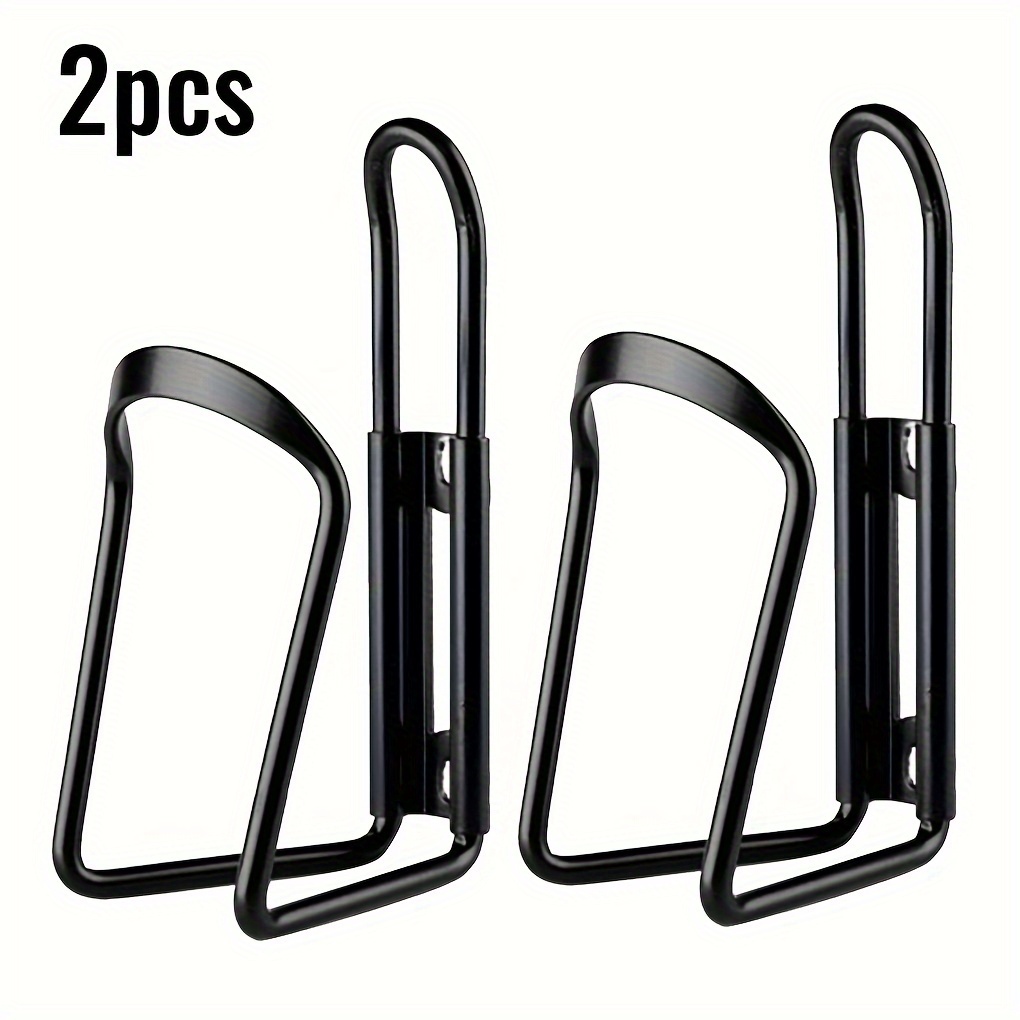 Image of 2pcs Bike Water Bottle Holder Aluminum Alloy Water Bottle Cup Holder Outdoor Cycling Holder Black/silvery