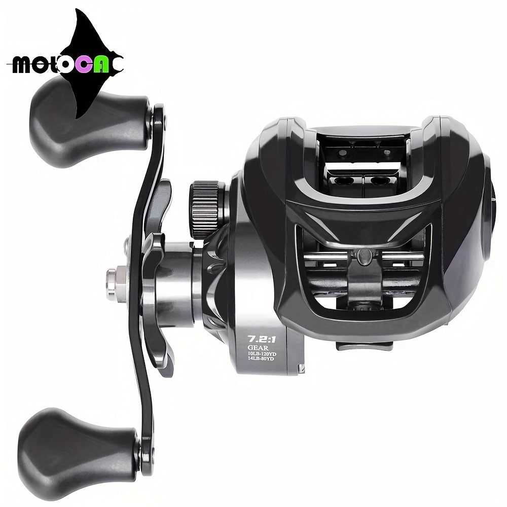 Powerful Aluminum Alloy Fishing Reel With 22.05LB Brake Force, 7.2:1 Gear  Ratio High Speed Baitcasting Reel, Fishing Tackle For Saltwater Casting