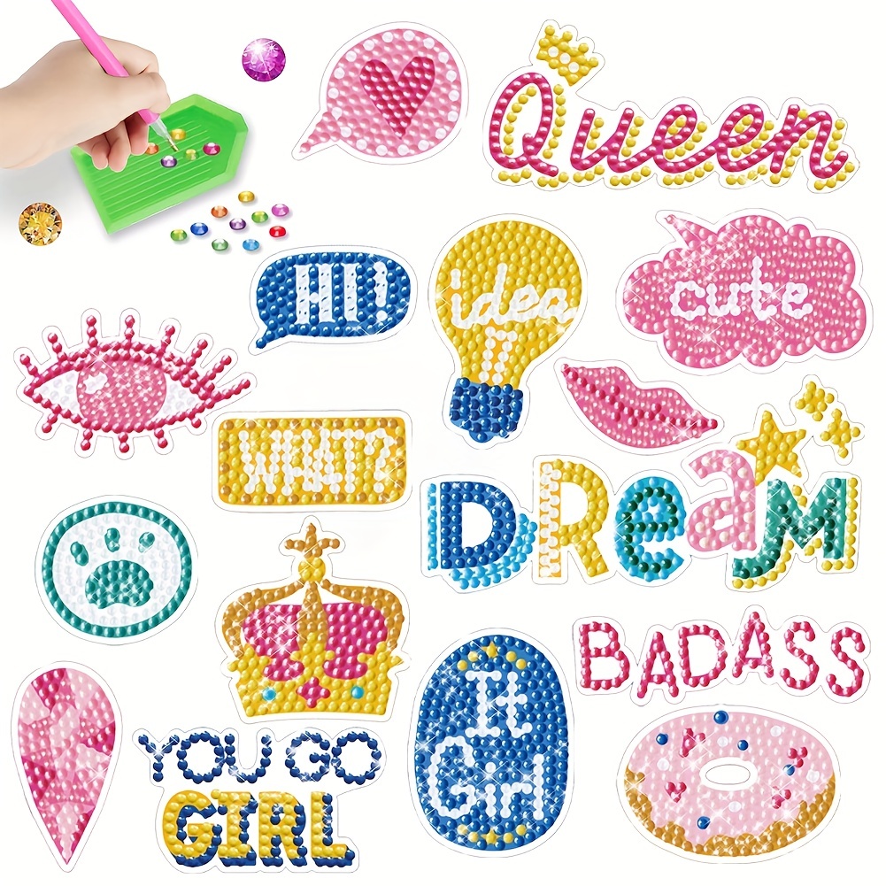 1 Set Diamond Painting Kids Set 22pcs Diamond Art Sticker - Temu