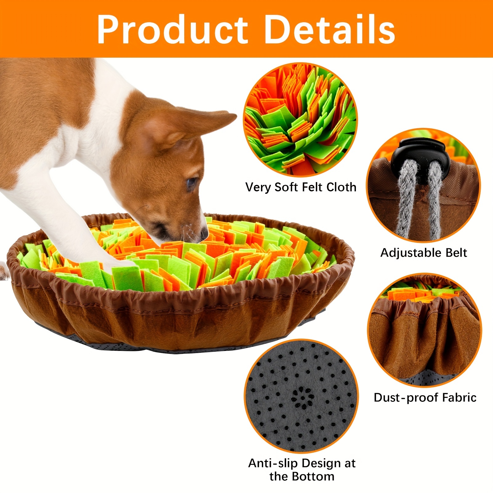 Large Snuffle Mat For Dogs - Interactive Puzzle Toy For Smart Dogs