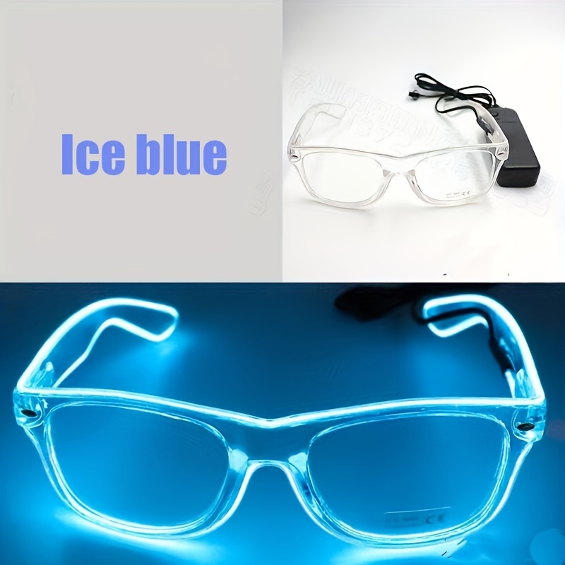 Glow Neon Sunglasses Women Men Light Flashing Led El Wire - Temu