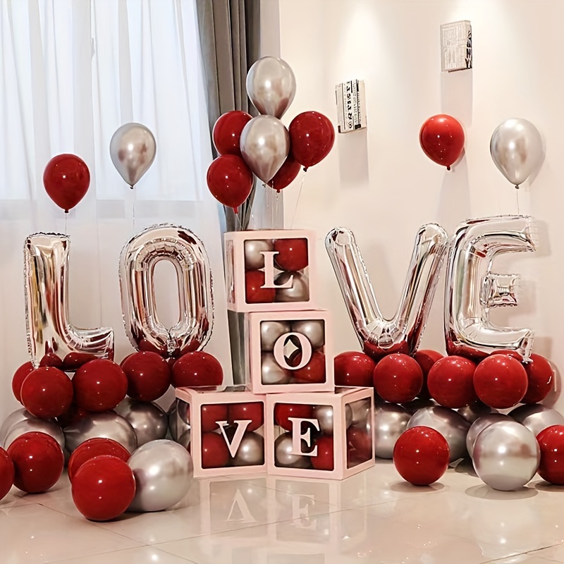 

70 Pieces Of Love Balloon Aluminum Foil Set Suitable For Valentine's Day, Wedding Parties, Proposal Decoration, And Themed Parties