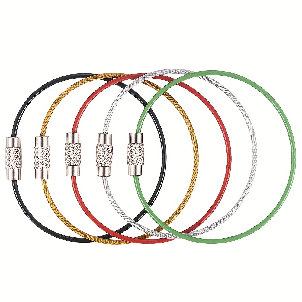 10 pièces/pack câble porte clés en acier inoxydable Câble - Temu Switzerland