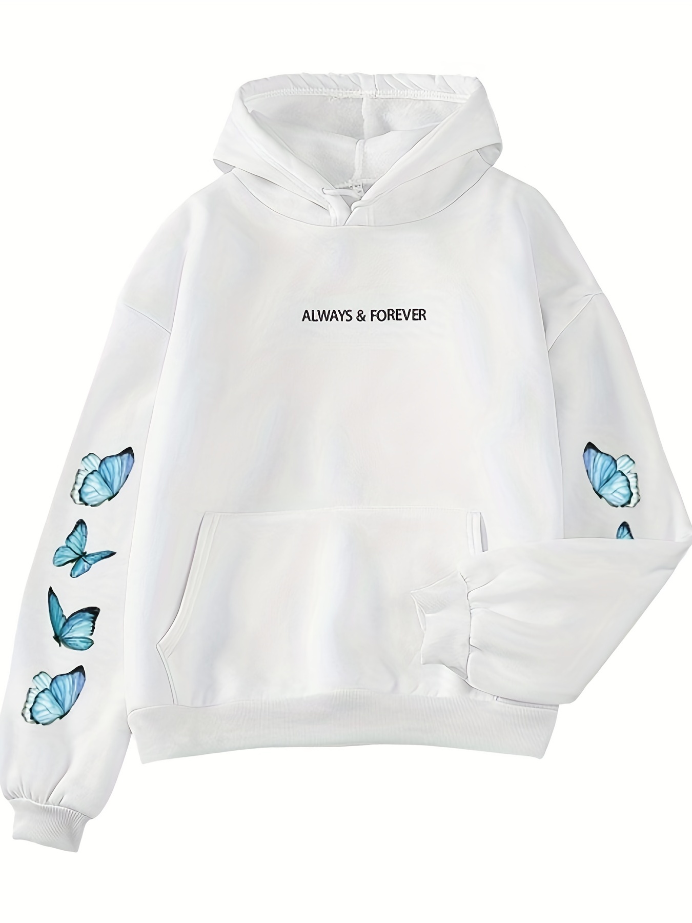 Always and forever white butterfly hoodie new arrivals