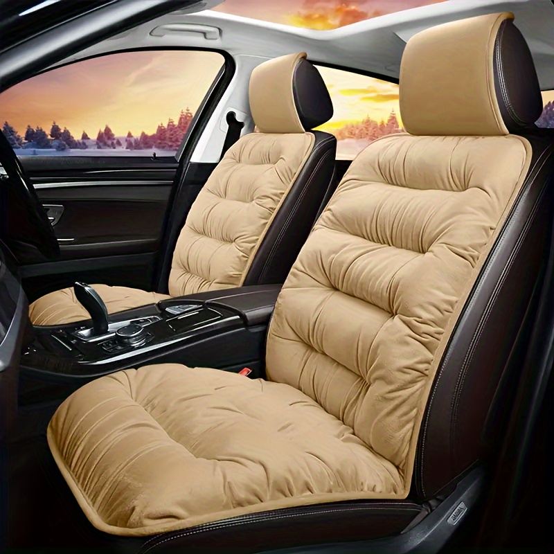 

1pc Soft Plush Car Seat Cover, Car Seat Cover Cushion Pad Car Seat Protector Universal Winter Auto Interior Accessories