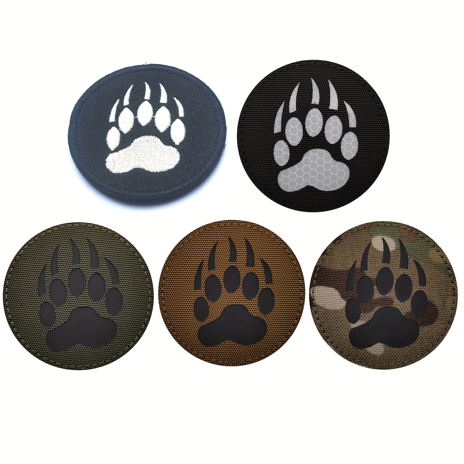 Bear and Claws Patch, Large Animal Patches for Jackets