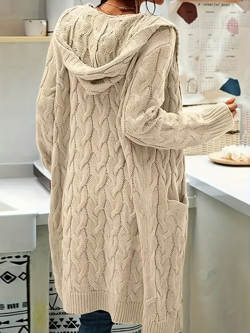 womens casual cardigan front long sleeve solid color sweater with pockets cozy fall winter layering essential for jeans dresses sweater cardigan autumn wardrobe stylish textured knitwear wear details 13
