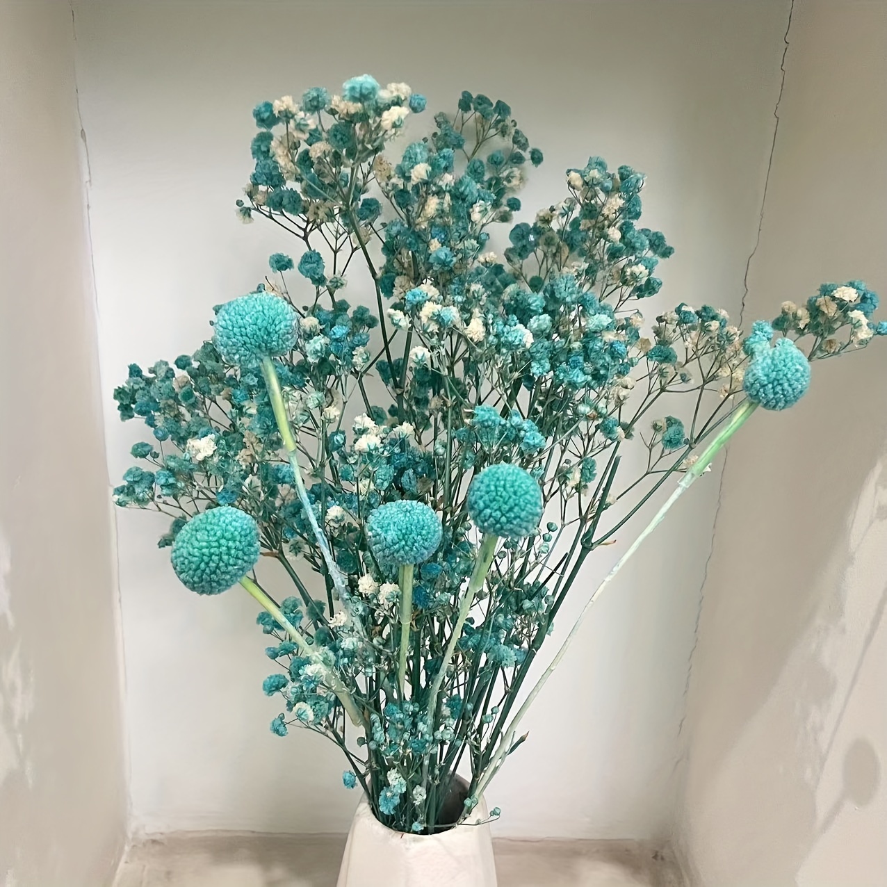 Preserved Aqua Blue Rice Flower, Blue Flowers for Bouquets, Blue Flowers  for Vase, Wedding Flowers, Filler, Blue Dried Flowers 