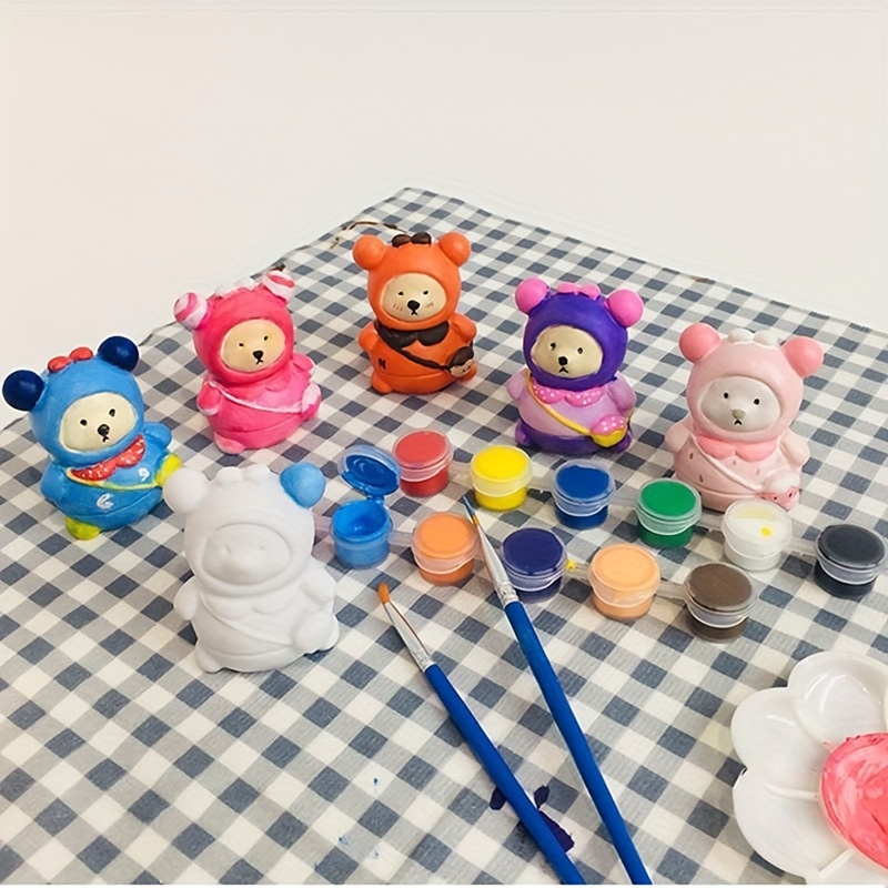 Paint Your Own Cute Mini Backpack Bear Painting Kit Vinyl Non Gypsum Diy  Doll Art Supplies Creativity Arts Crafts Kit For Kids Teen Adult School  Supplies Birthday Gift