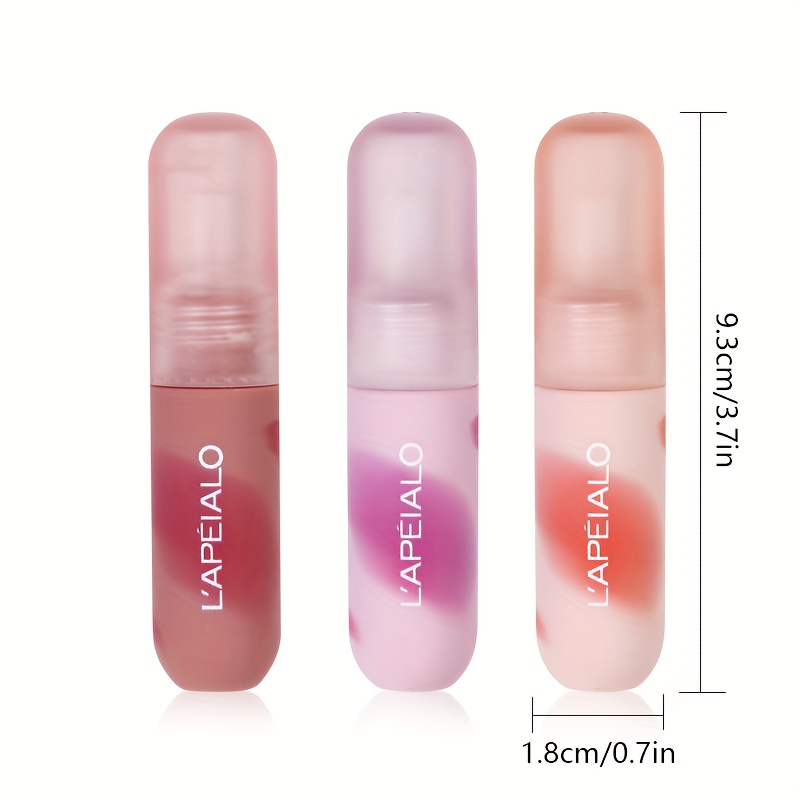 Velvet Lip Gloss Set 3pcs Moisturizing Soft Texture