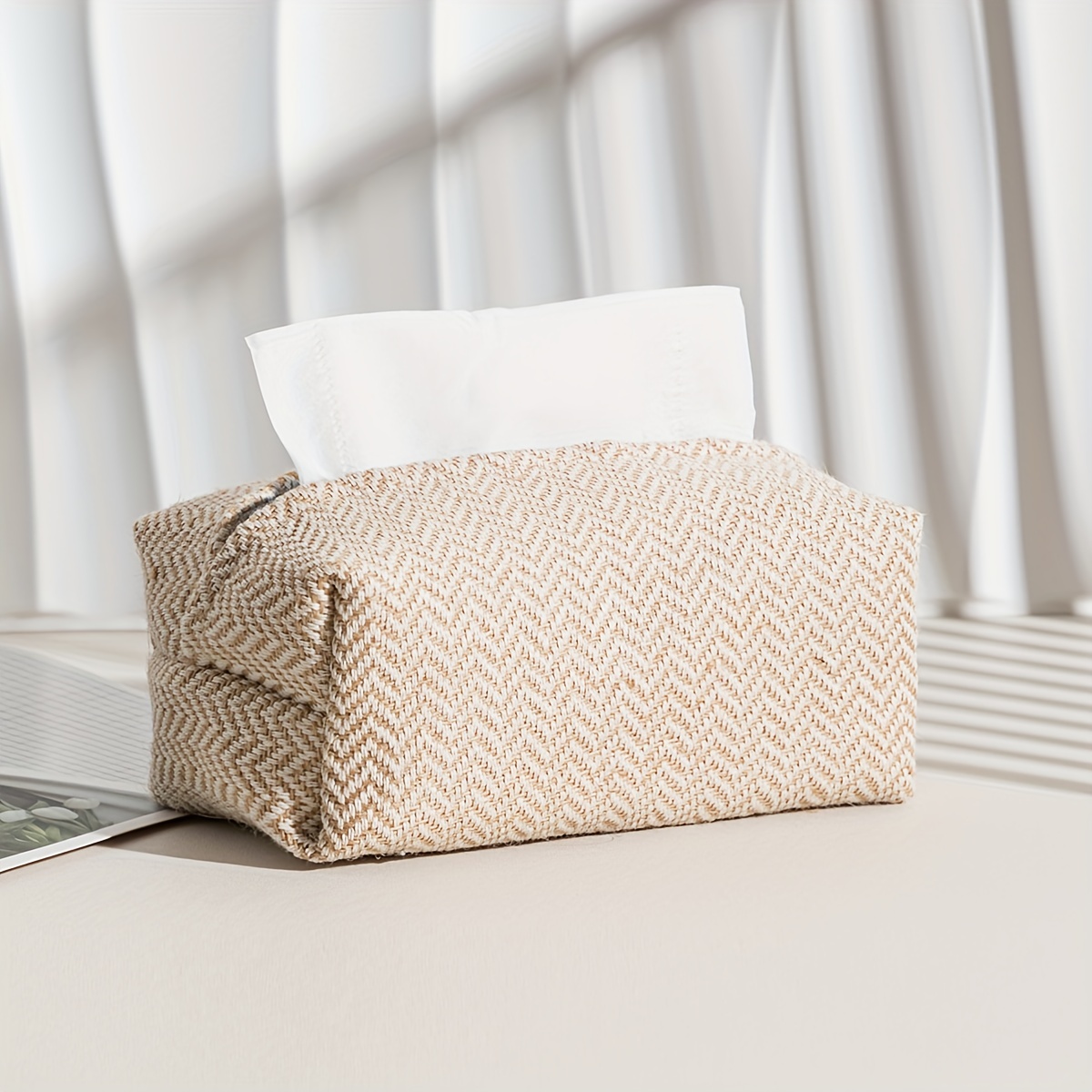 Simple Tissue Box Tissue Box Cover Napkin Dispenser - Temu