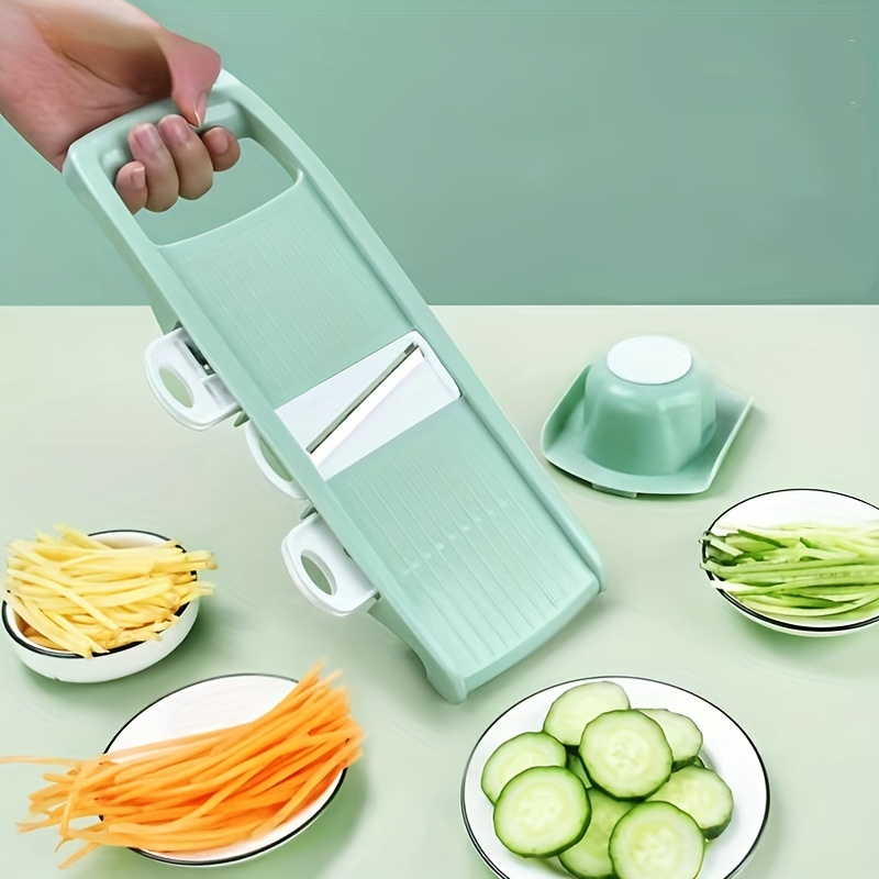 Prettyui Vegetable Slicer Manual Kitchen Accessories Vegetable Chopper 3 in  1 Round Grater Cutter Potato Spiralizer Home Gadget Tool Item