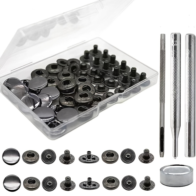 144PCS SNAP FASTENER Tool Kit Heavy Duty Snap Button Tool with 140 Brass  chPqM $44.73 - PicClick AU