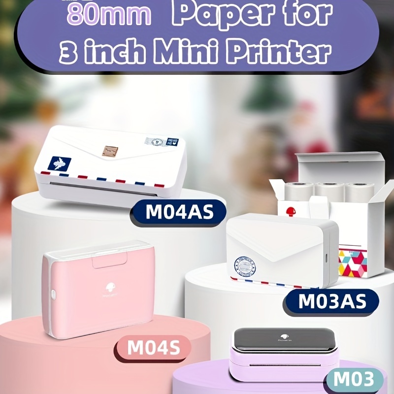 Phomemo Adhesive Sticker Paper For Phomemo M 03as 04s Portable